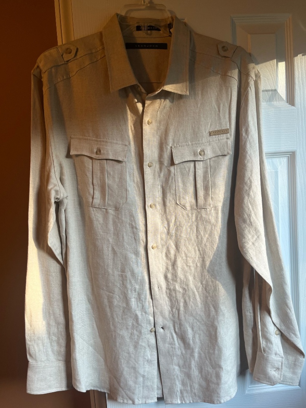 Mens 100% LinenSean John Shirt NWT 3XL